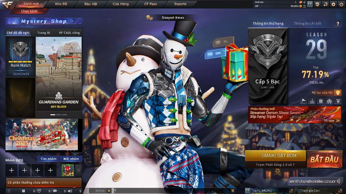 shop acc cf uy tin gia re